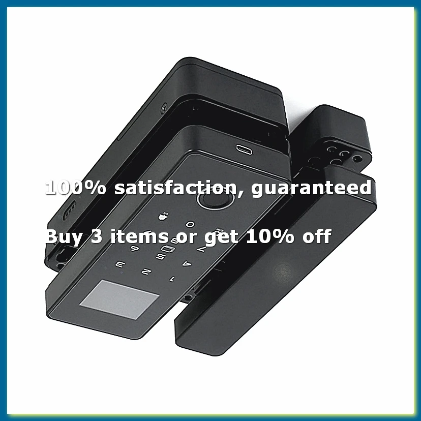 Double Glass Door Lock APP Biometric Swiping Card Fingerprint Password Lock Glass Door Locks for Office Door-ABPX