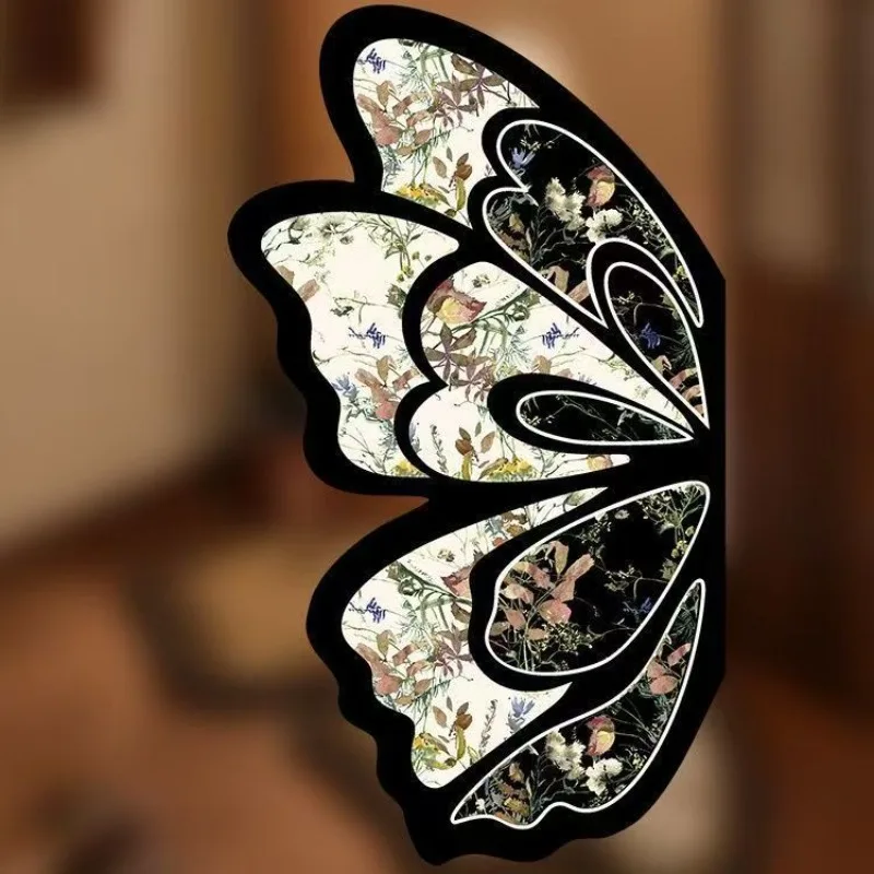 Butterfly bathroom floor mat, bedroom, kitchen door, water-absorbing non-slip quick-drying foot pad, special-shaped pad