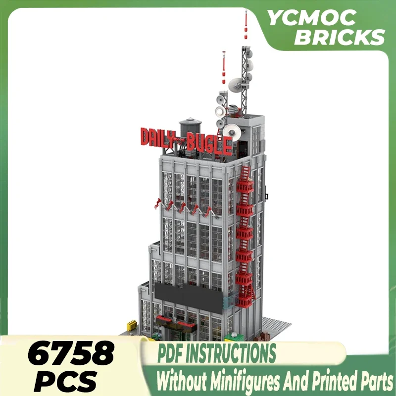 Technical Moc Bricks Model Double Daily Bugle Office Tower Modular Building Blocks Gifts Toys For Children DIY Sets Assembling