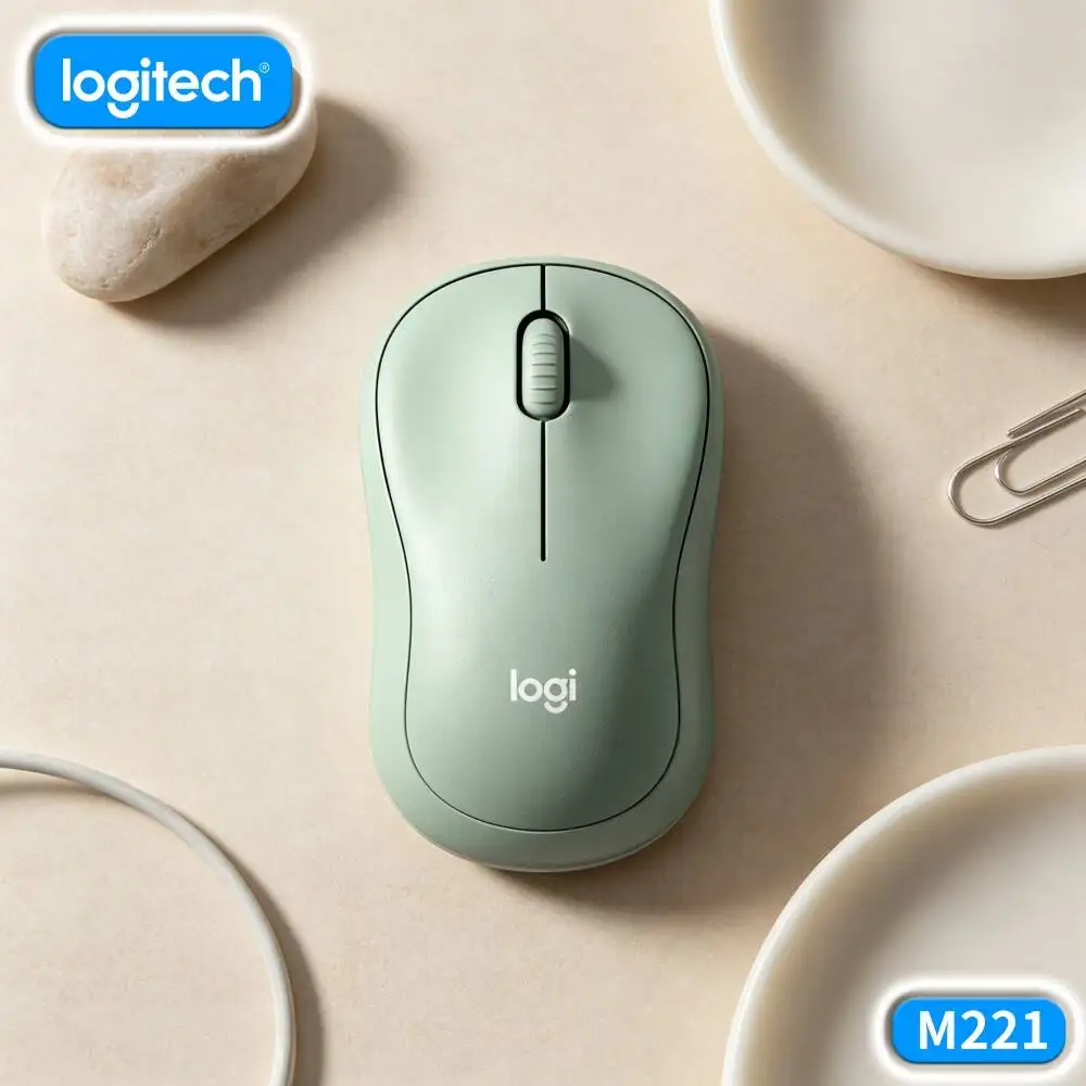 Logitech M221 Silent Optical Mouse - Noise Block System, USB Nano Receiver, 18-Month Battery, Students Office Pros