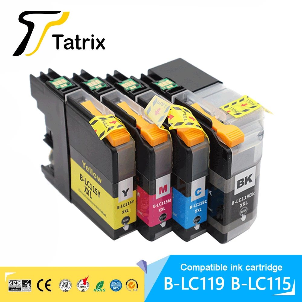 Tatrix LC119 LC115 Compatible Ink Cartridge For Brother LC119XL LC115XL For Brother DCP-J4210N,MFC-J4510N Printer