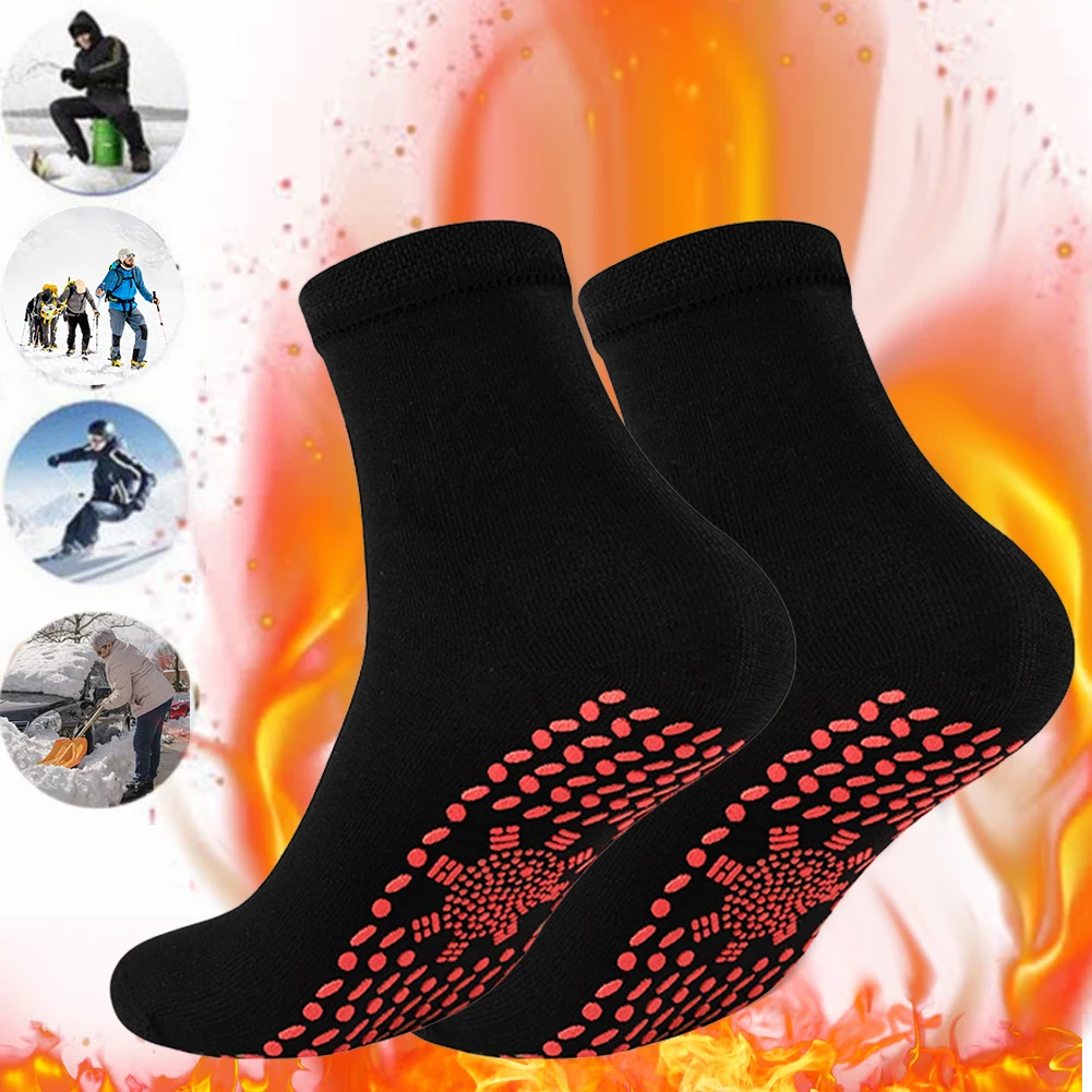 

Self-heating Socks Men Women Foot Massage Magnetic Therapy Health Socks Non-slip Dots Relieve Tired Winter Fever Warm Equipment