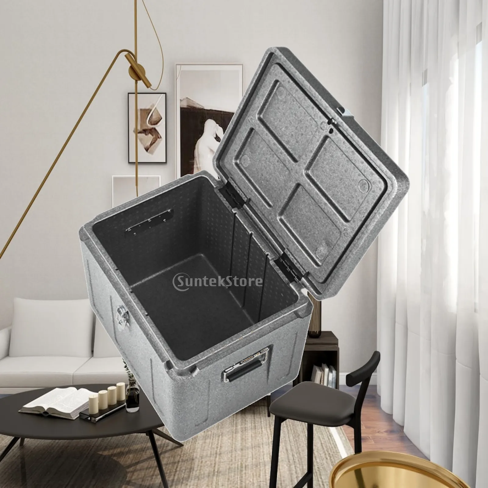 Thermal Insulated Transport Conta EPP Foam Food Carrier Hot Cold Meal Box for Truck Drivers Portable Lunch Heater Container for