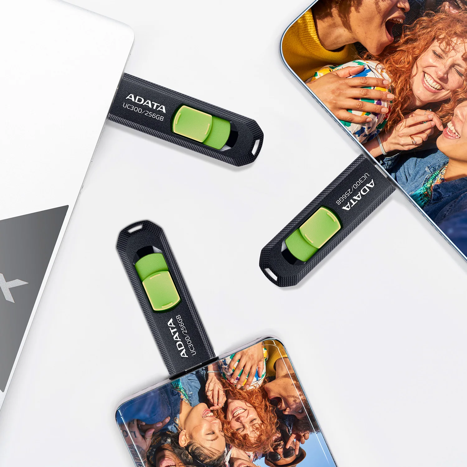 ตัวเลือกที่แฟลชไดร์ฟ USB UC300 TYPE-C USB3.2 32GB 64GB 128GB 100 256GB เมมโมรีเพนไดรฟ์ปากกาเมกะไบต์/วินาทีสำหรับคอมพิวเตอร์โทรศัพท์