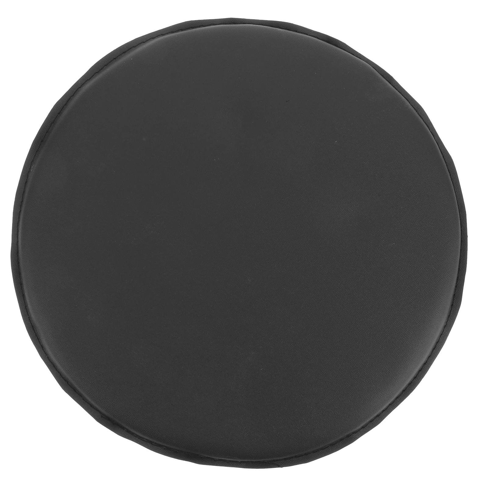 

Round Stool Seat Cover PU Replacement Bench Kitchen Bar Canteen Chair Cushion Black Easy Clean Student Use