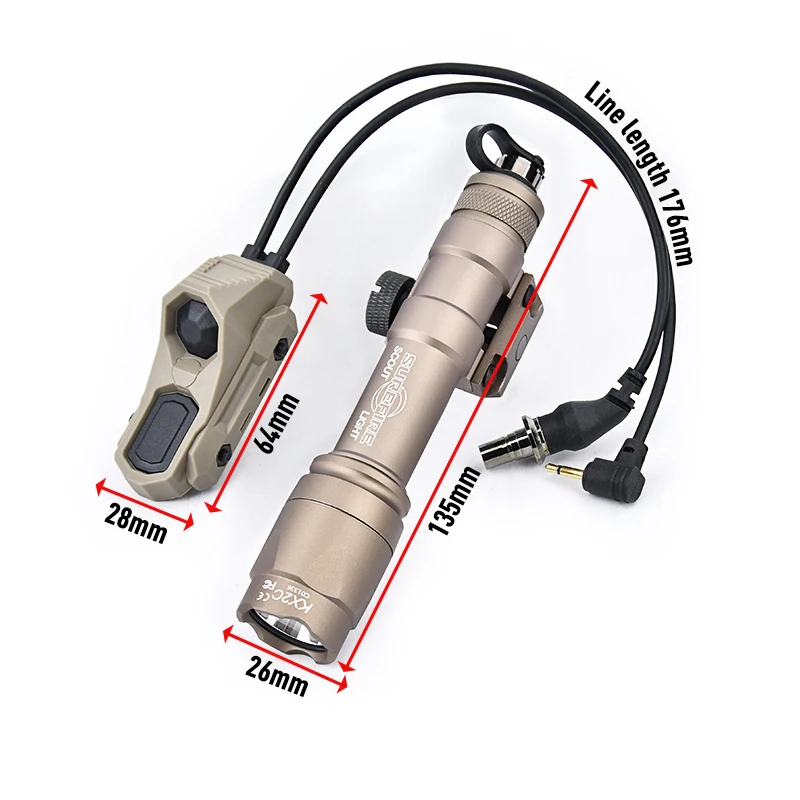 وادسن M600 M600C التكتيكية مضيا 600 لومينز SF سوريفير كشاف ضوء الادسنس عالية الطاقة مصباح صيد صالح 20 مللي متر نظام السكك الحديدية