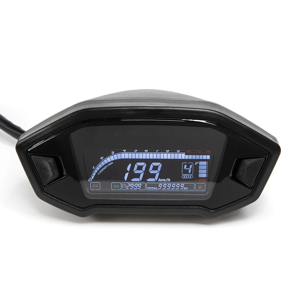 Universal Motorcycle LCD Cylinder For 1 2 4 Cylinder ​Speedometer 10000 RPM Optional Backlight Digital Odometer Tachometer