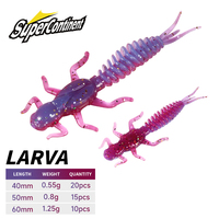 2019New Reach Soft Lures  Soft Plastic Lures Larva  6cm/5cm Floating Freshwater Swimbaits Silicone Soft Bait Worm For Fishing