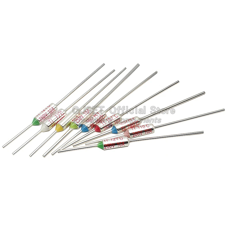 10 قطعة TF الصمامات الحرارية RY 10A 15A 250V درجة الحرارة 72C 85C 99 110 121 125 142 157 160 165C 172C 185C 192C 216C 240C 280C 300 درجة