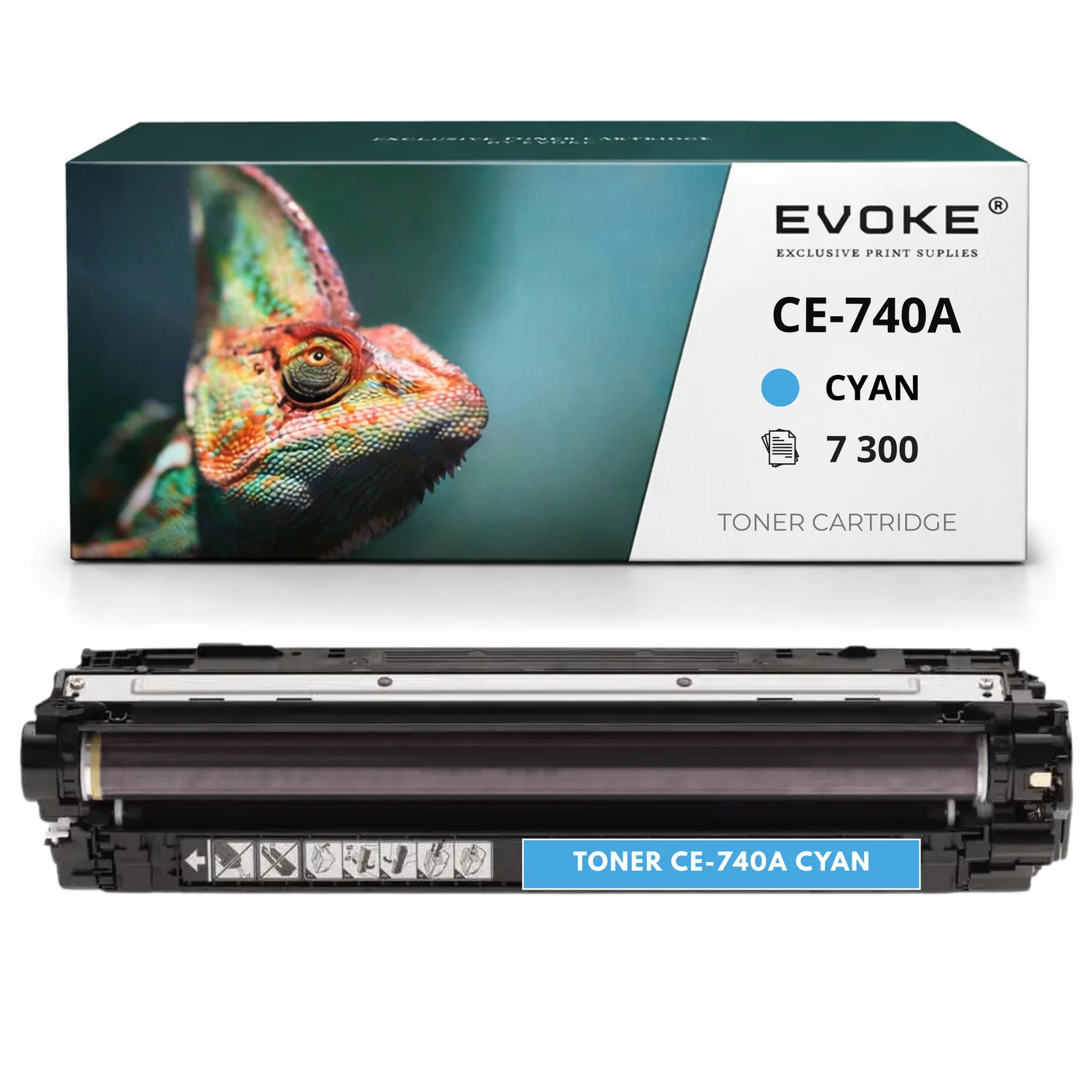 Evoke Compatibele Toner voor Hp Ce740A Ce-740A 40A Cyaan 7300 Pagina's Laserjet Cp5225 Cp5225Dn Cp5225N