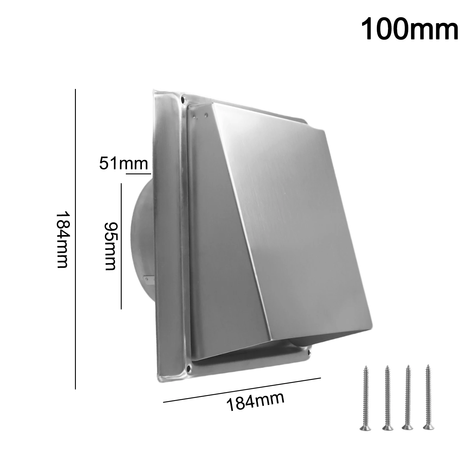 Stainless Steel Square Vent Cover for Extractor Fan Easy Installation Anti Biological Technology Wide Applications