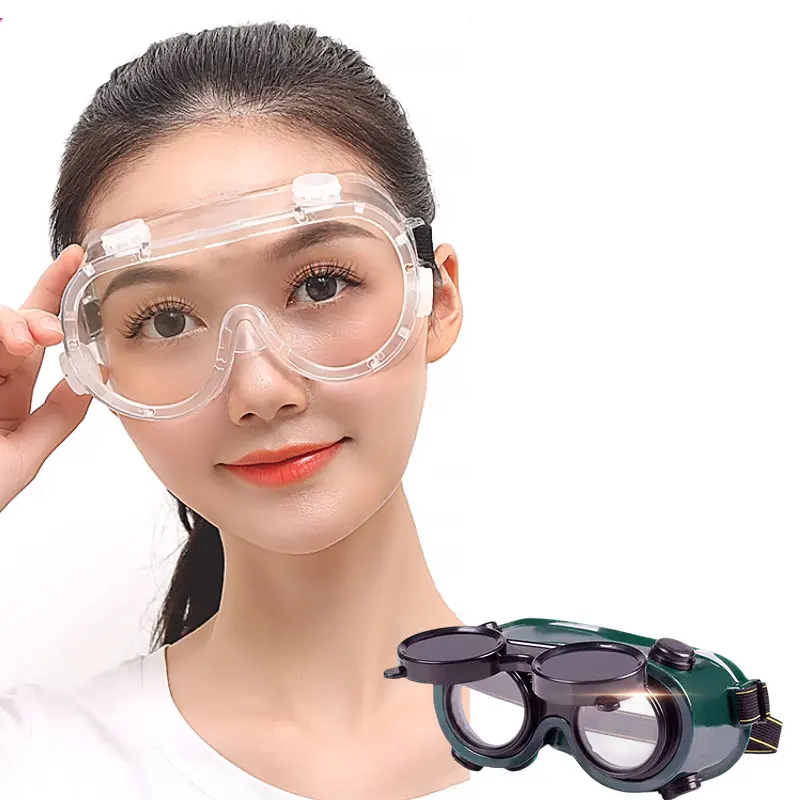 

Safety Chemical Goggles Adjustable Protection Clear Lens Anti Fog Goggles Safety Goggles Wide-Vision Soft Lightweight Eyewear