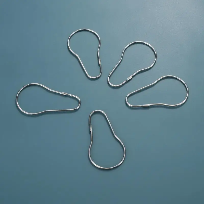Beadless Shower Curtain Hooks 10/20 Pcs 304 Stainless Steel Durable Easy to Install for Dorm Household Bathroom