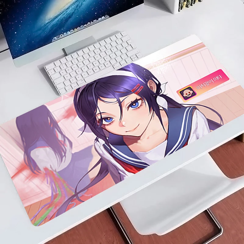 Anime Mouse Pad M-miSide Large E-sports Gaming Desk Mat Rubber Base Computer Mouse Mat Gamer Keyboard Pad Kawaii Desktop Decor