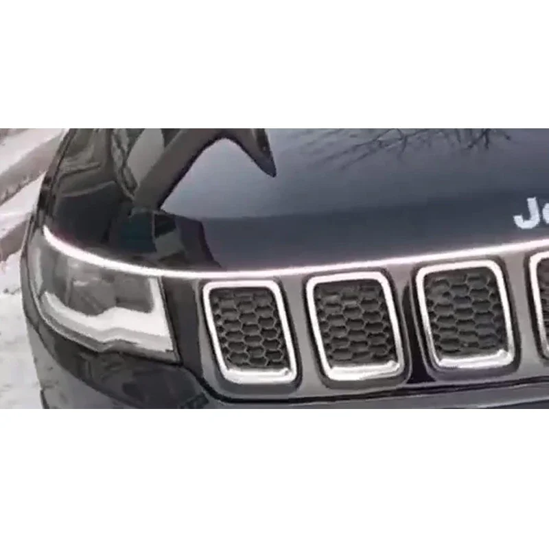 car front light hood running lamp head for jeep wrangler jk jl compass patriot cherokee grand wk2 wj renegede srt styling auto