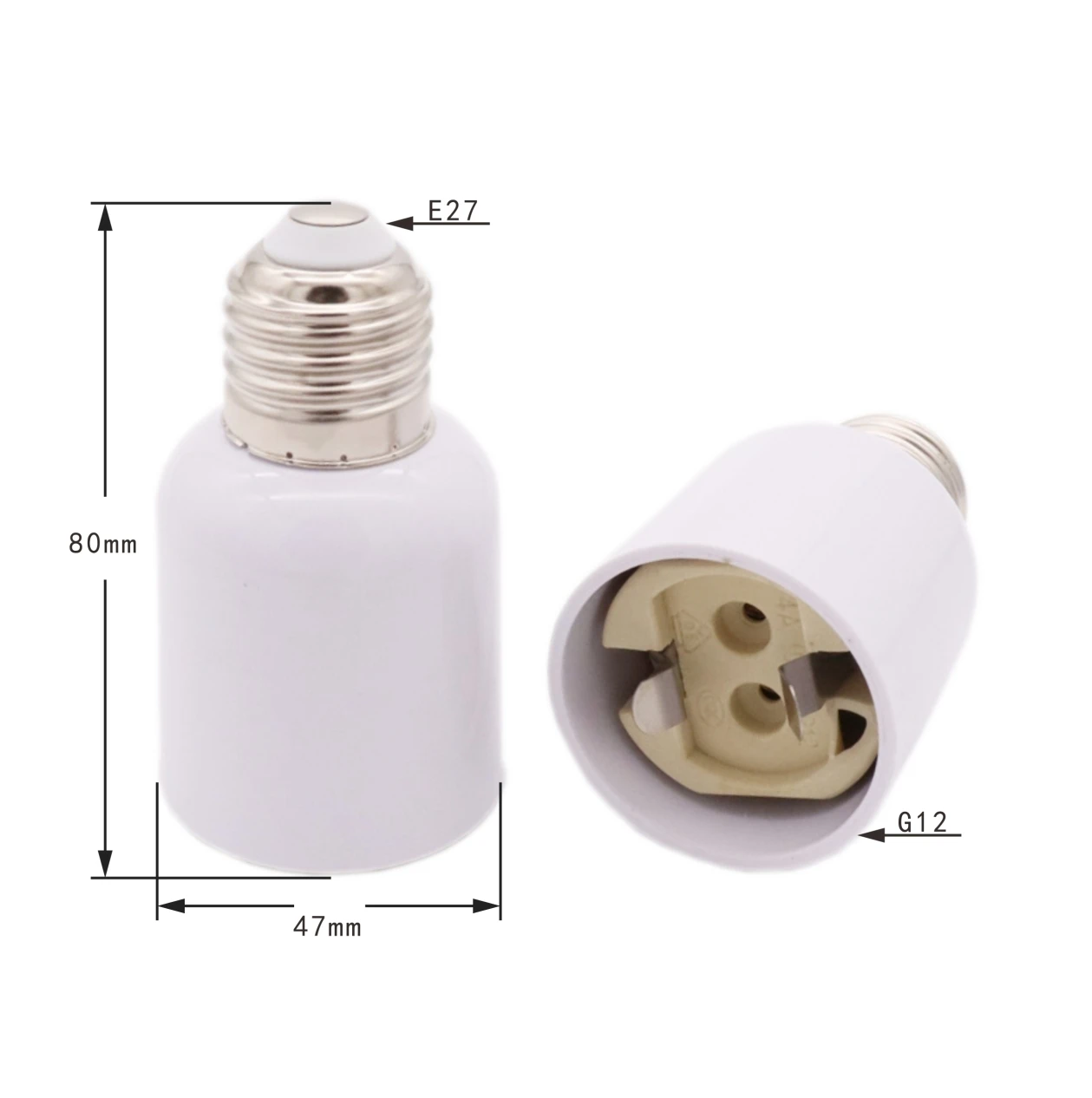 

2pcs/lot E27 to G12 Conversion Lamp Holder Converters E27 Turn G12 Converter Lamp Adapter