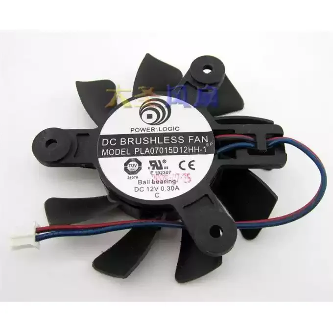 Cooling Fan For Palit MAXSUN Gainward Graphics Card PLA07015D12HH‑1 DC12V 0.30A 2‑pin Wire