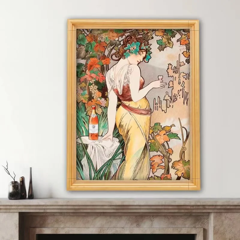 Alphonse Mucha 5D obraz diamentowy DIY haft Vintage piękno Nouveau kobieta ścieg krzyżykowy obraz mozaikowy rękodzieło Home Decor