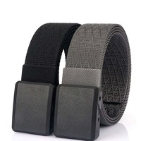 Male / Female Adjustable Tactical Belt Fashion Automatic Buckle Nylon Canvas Belts Boys Students Casual Pants Waistband