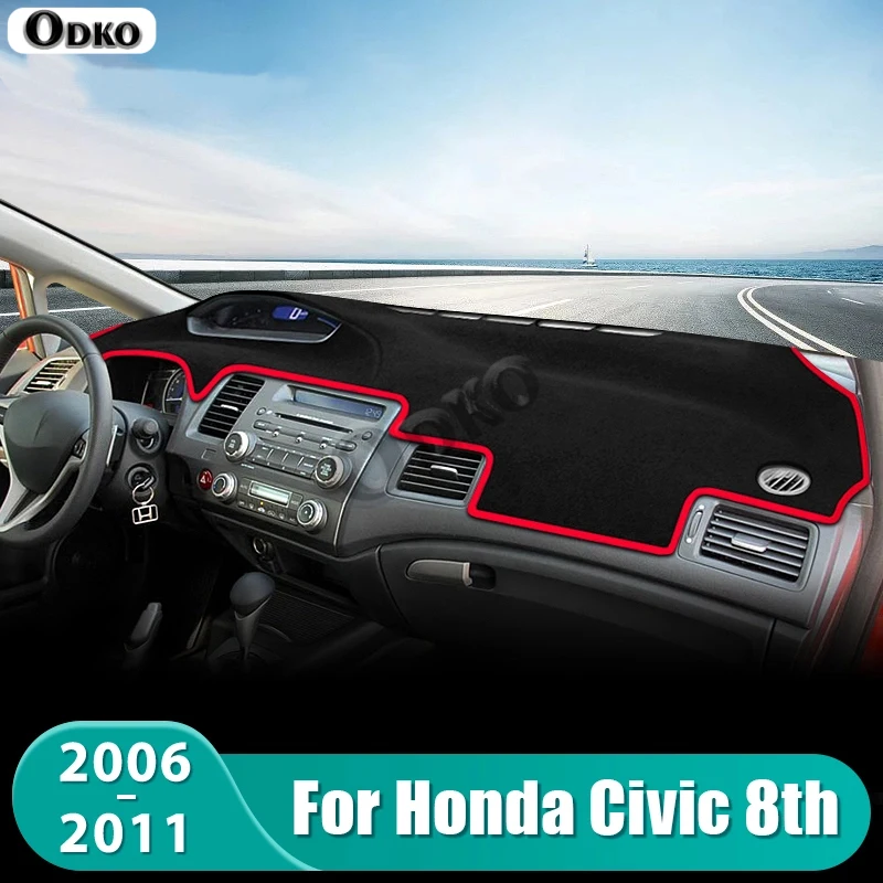 

Для Honda Civic 8 2006, 2007, 2008, 2009, 2010, 2011, коврик для приборной панели автомобиля, солнцезащитный козырек, инструментальный стол, нескользящий чехол, аксессуары