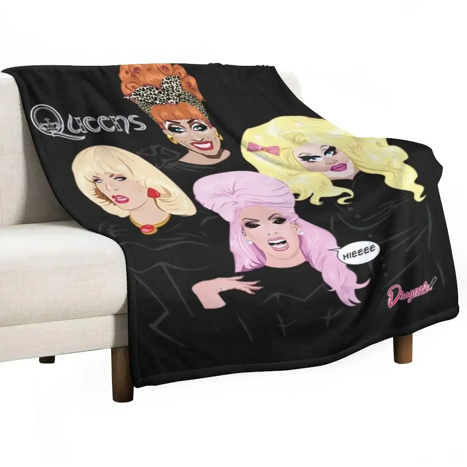 

Rupauls Drag Race T-ShirtQueens from Drag Race Throw Blanket Furrys Stuffeds Camping Blankets