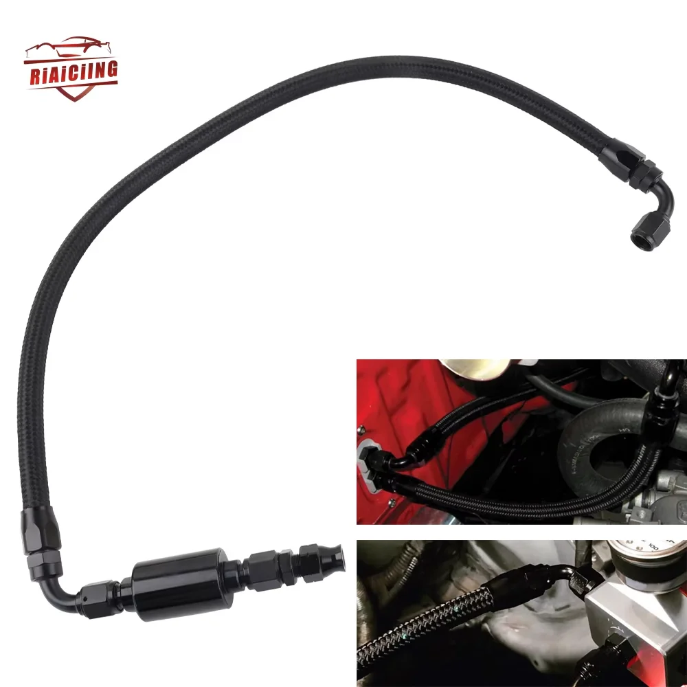 Fuel Line For Honda Civic Integra B/D Series EG EK DC2 CRX EF AN6 Filter Fittings Kit Inline Filter Black