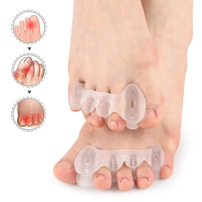 1 Paar Zehentrenner mit Löchern zur Korrektur von Fuß- und Hallux-Valgus-Schmerzen, Plantarfasziitis-Zehenglätter zur Verbesserung der funktionellen Beweglichkeit