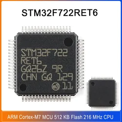 STM32F722RET6 LQFP-64 Muslimb LQFP-64 STM32F722 RET6 STM32F7 32-bit Cortex-M7 MCU 216 MHz CPU 7 microcontrollore E Chip acceleratore in tempo reale