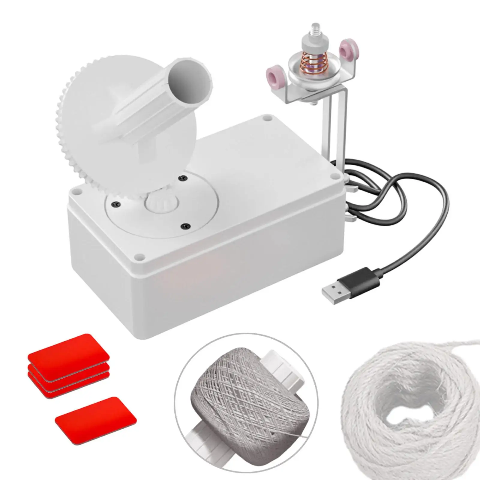 

Portable Yarn Ball Winder Machine USB Electric Adjustable Winding Tool for Knitting Wool Yarn Cake Making Studio