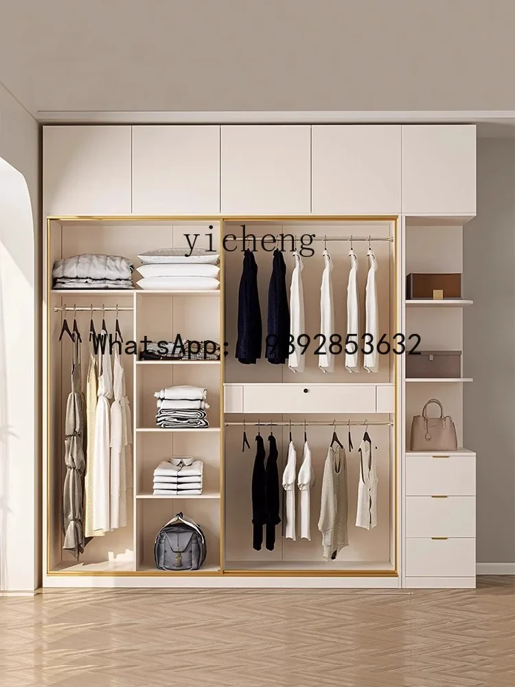 Aviation Honeycomb Panel Aluminum Alloy Sliding Door Wardrobe Simple Bedroom Light Luxury Large Wardrobe