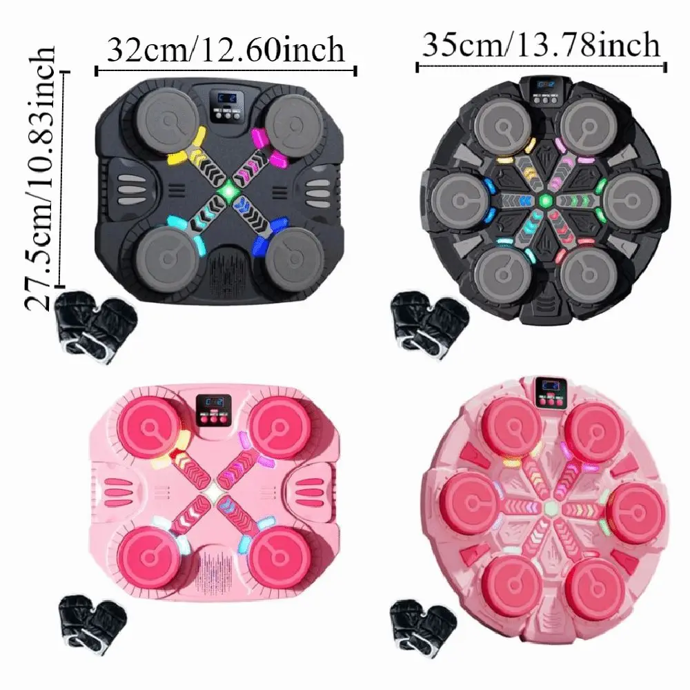 اتصال بلوتوث آلة الملاكمة الموسيقية الذكية الحائط الحد من الضوضاء الملاكمة الهدف الإلكتروني مع قفازات الملاكمة #6