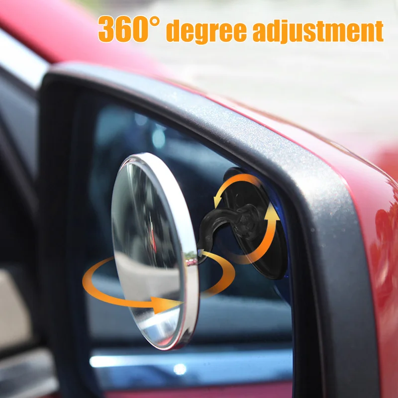 2pcs New Car Blind Spot Mirror Anti-fog Waterproof Mirror 360 Degree Adjustable Auto Motorcycle Wide Angle Rearview Mirror