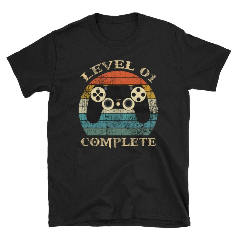 1St Anniversary T Shirt Wedding Level 1 Complete Gamer First Year