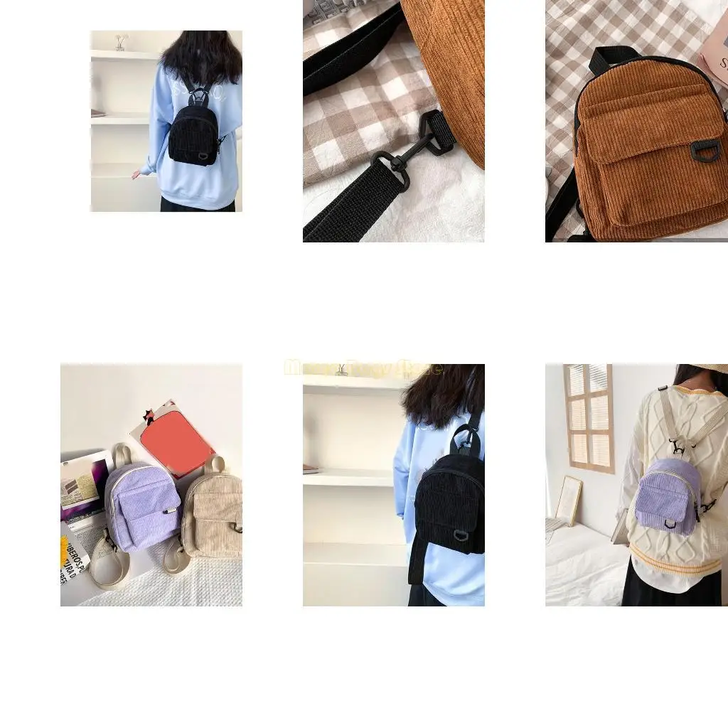 X90D Mode Rucksack Cord-Reisetasche All-Match Schoolbag für Reisen