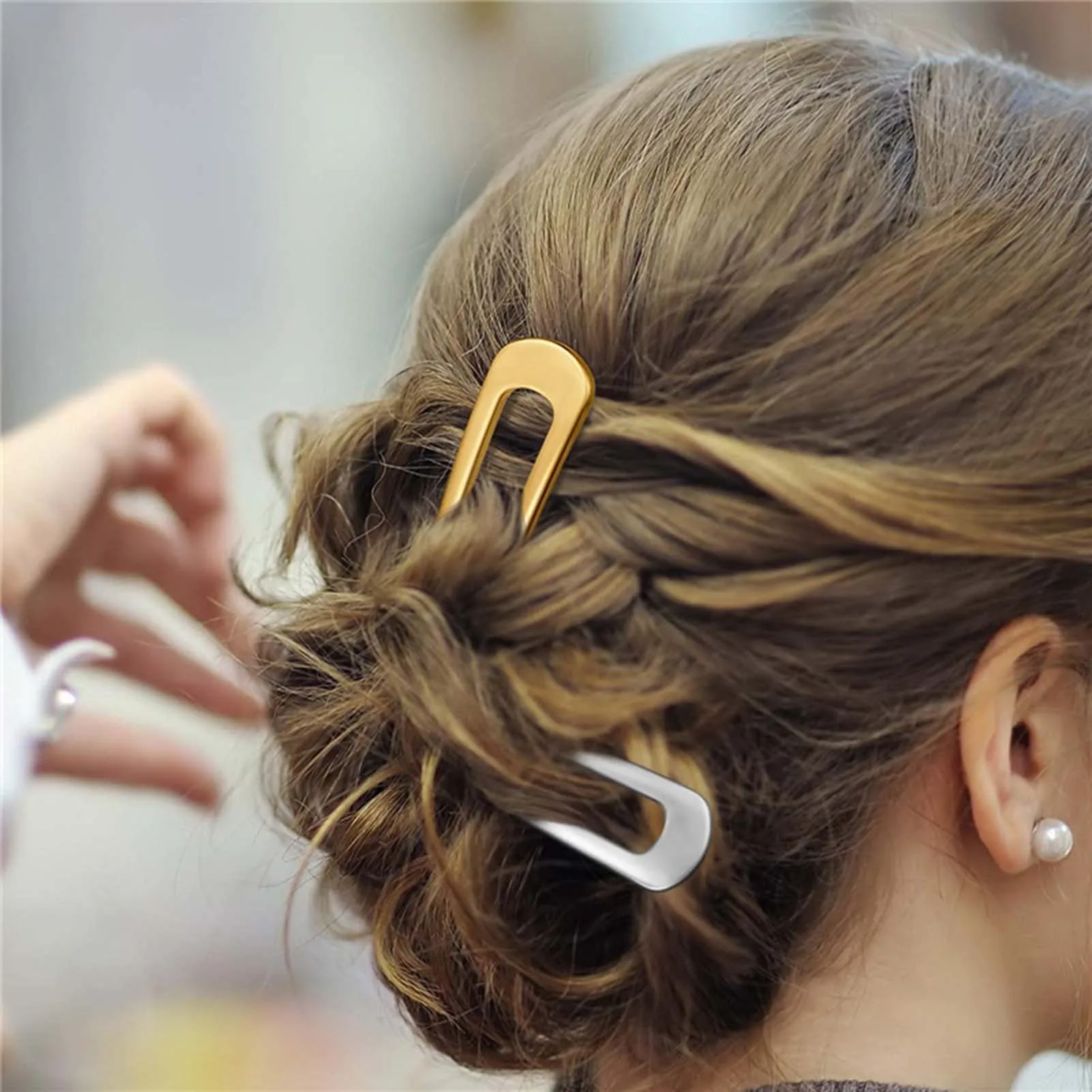 U Shaped Metal Hair Pin All Female Elegant Hairpin Hair Styling Accessories For Women