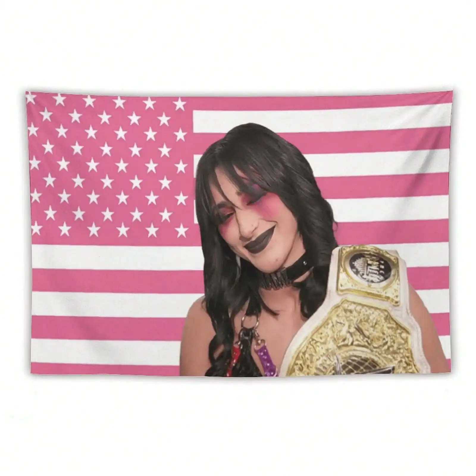 Rhea Ripley American Flag Banner Decorative Home Objects Decoration Garage Flags for Bedrooms Outdoor Decor Tapestry Advertising