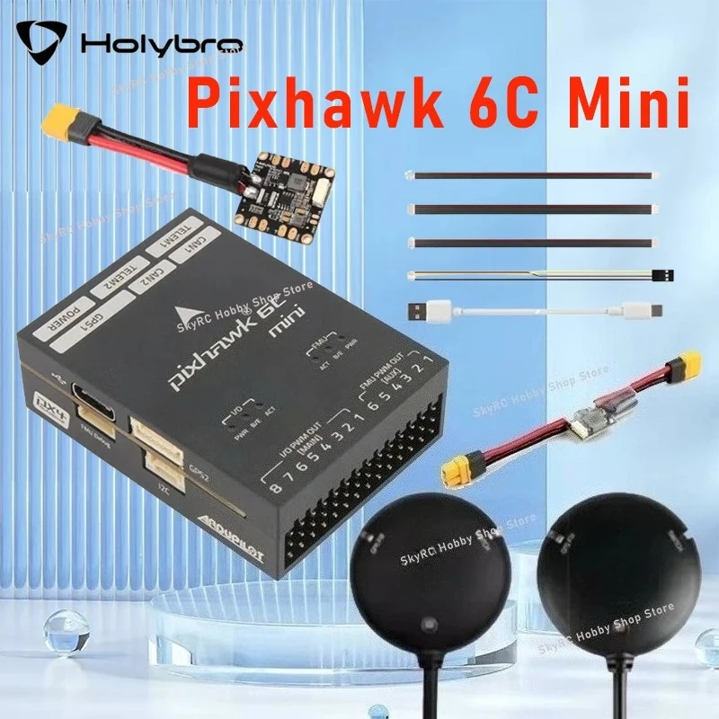 Holybro Pixhawk 6C Mini FC STM32H743 with PM Series Power Module M9N/M10 GPS for RC FPV