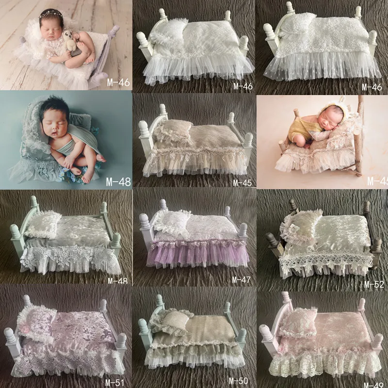 ❤️Newborn Photography Prop Accessories Princess Style Mattress+Pillow 2Pcs/set Studio Baby Photo Accessory Fotografia Decoration