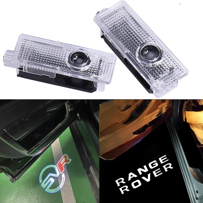 Projecteur de logo LED pour porte de voiture, 2 pièces, lampe de bienvenue, effet ombre fantôme, pour Land Rover Range Rover Sport Evoque SVR 2003-2021, accessoire