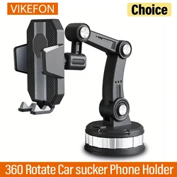 VIKEFON 360 Rotate Car Phone Holder Moblie Windshield Mount Stand For iPhone Samsung Xiaomi Hand Free Driving Car Phone Holder