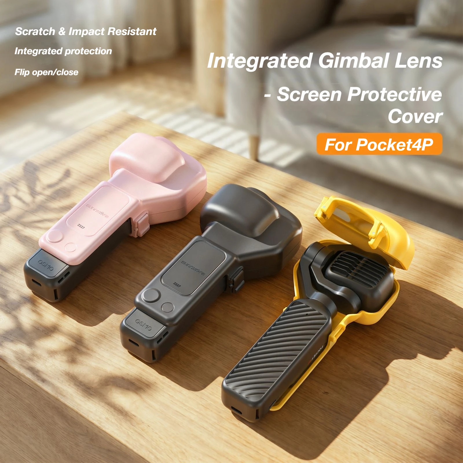 For DJI OSMO Pocket 4P Protective Cover Case Camera Lens Cap Screen All In One All-round Protection With Wristband Accessories