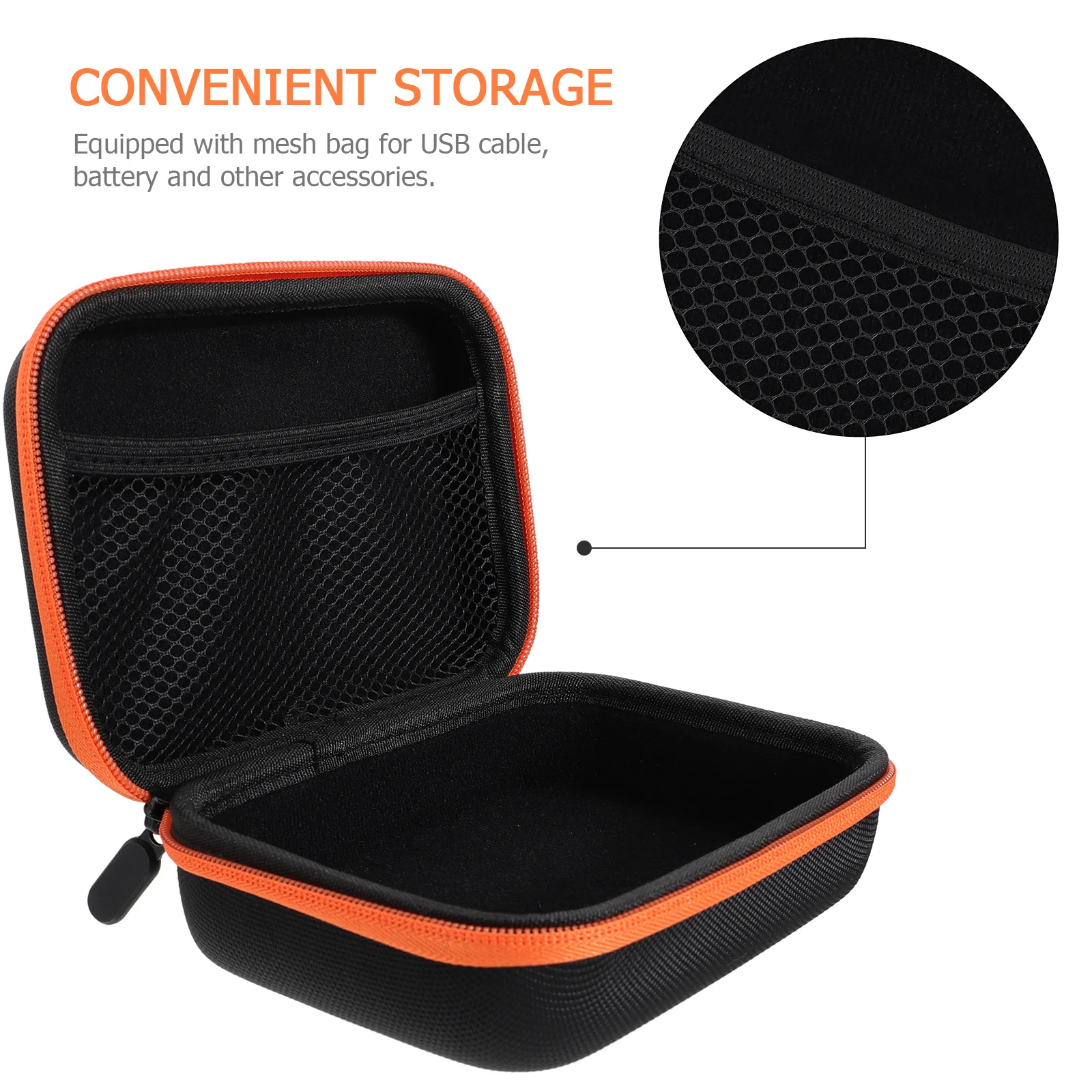 Action Camera Bag Durable Portable Handheld Protective Case Travel Storage Pouch Soft Lining Camera Carrying Case