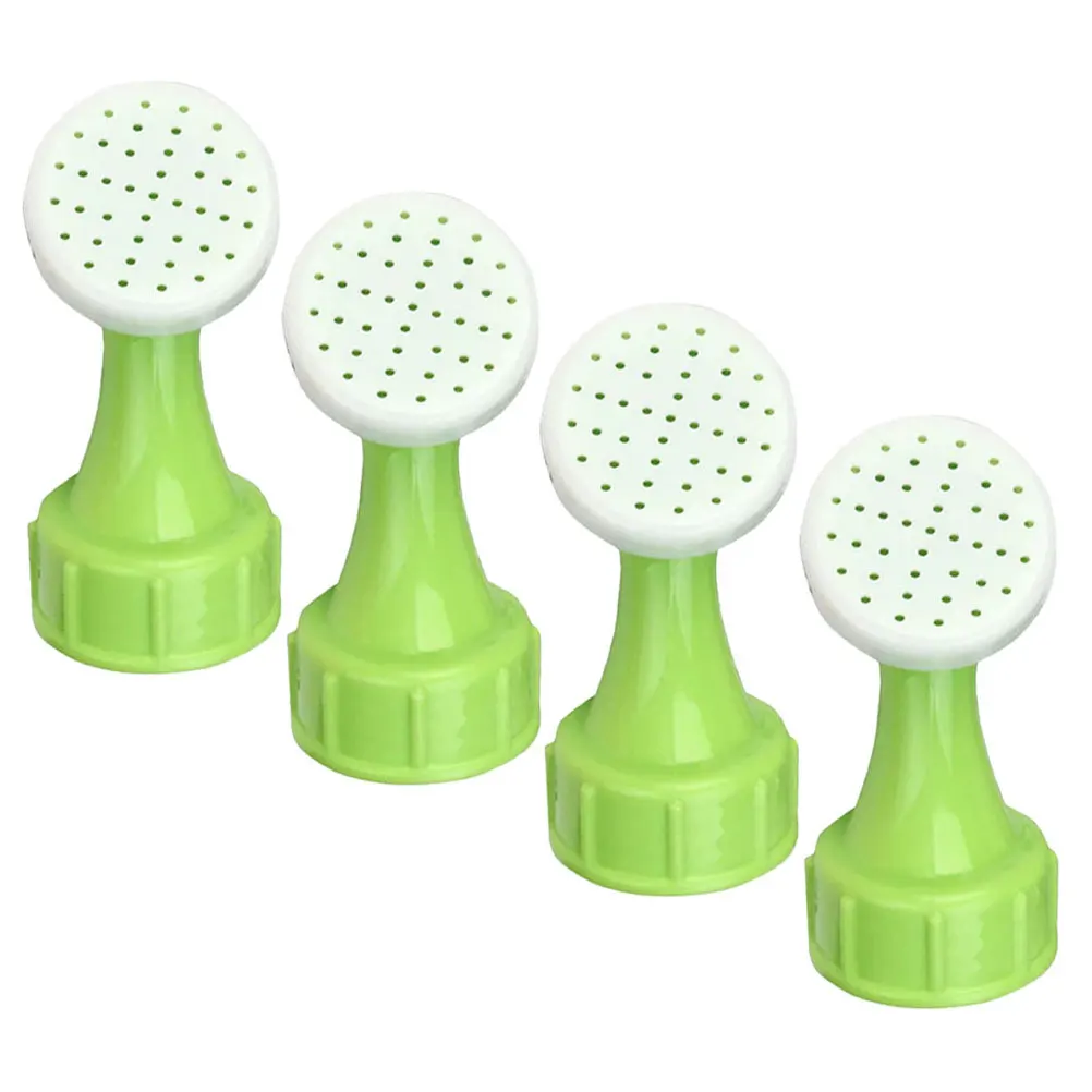 

4 Pcs Watering Can Sprinkler Head Nozzle for Bottle Light Green Plastic Spout Gardening