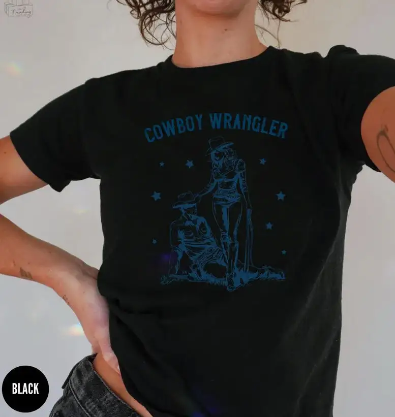 Cowgirl Baby Tee Y2k Shirt Western Croptop Saint Cowboy Baby tee Cute Cowgirl Summer Top