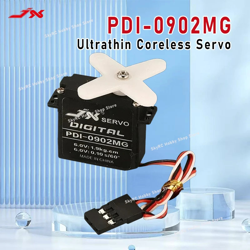 JX PDI-0902MG 9.4 جرام مؤازرة رفيعة للغاية بدون قلب - 2.6 كجم-سم 4.8-6 فولت 0.10 ثانية/60 °   2BB لطائرة هليكوبتر ذات جناح ثابت لطائرة RC