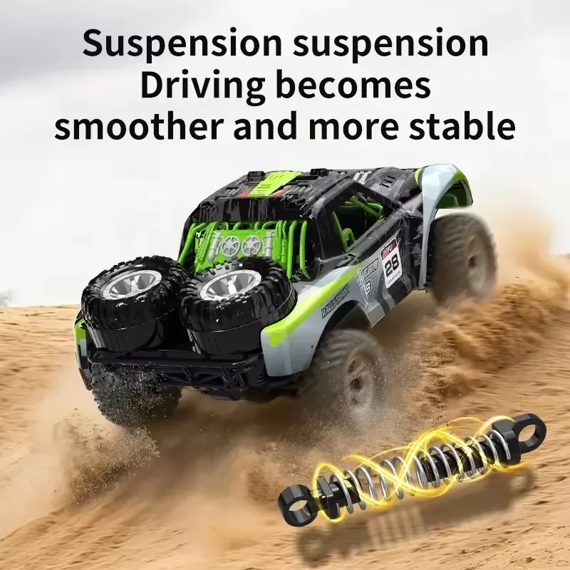 1/10 Rc Car Short Truck Off-road Vehicle Off-road Climbing Car Drifting Anti-collision RC Drift Car LED Cool Light RC Truck