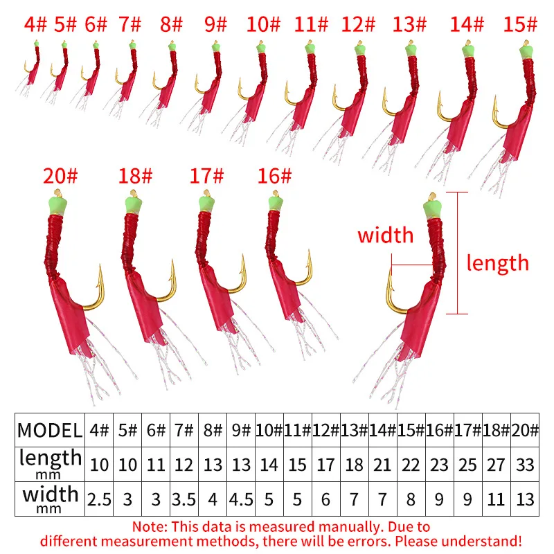 6pcs Shrimp-Proof Fishing Hooks With Line 4#-20# Pre Tied Fishing Hooks String Hook Sub-line Hook for Carp Fishing