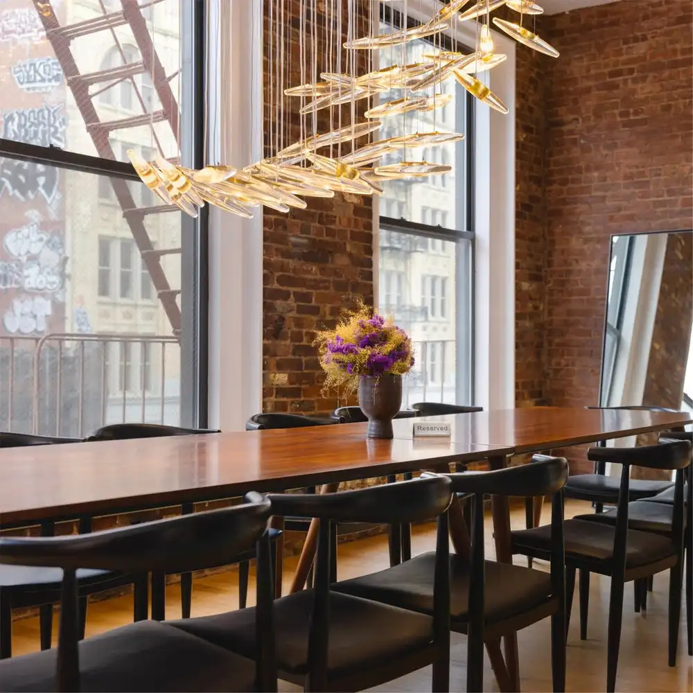 Modern Nordic Clear Glass Lustre Chandelier, Custom Hardware Pendant Lamp for Loft Apartment, Stylish Light for Ceilings