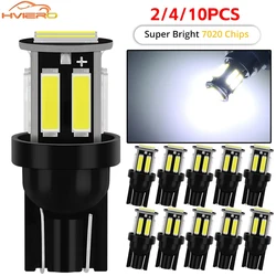 2/4/10X T10 COB 10Led 7020 Auto Night LED 194 168 Wedge Replacement Reverse Instrument Panel Lamp White Blue Bulbs for Lighting