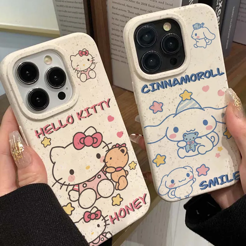 

Cute Hello Kitty Couple Phone Case for iPhone 16 Pro Max Case iPhone 15 Plus 14 13 12 11 Full Coverage Phone Protective Cover